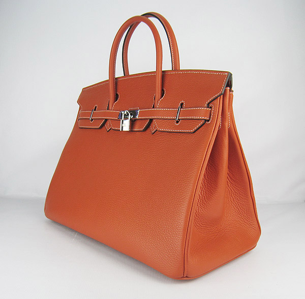 Replica Hermes Birkin 40CM Togo Bag Light Orange 6099 Online - Click Image to Close